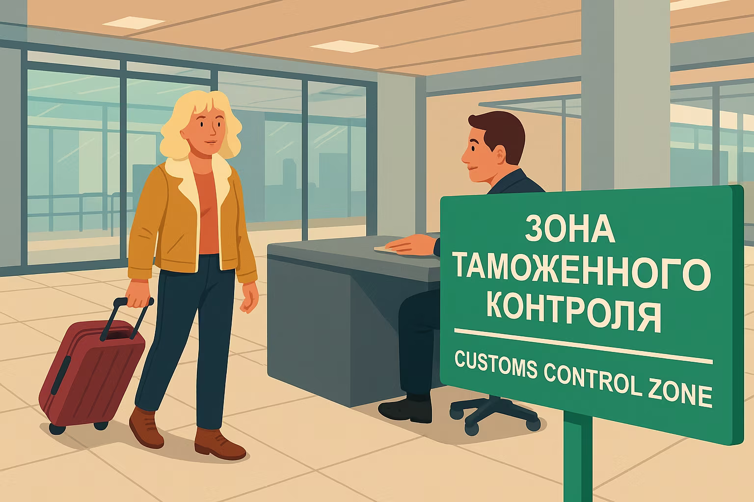 Как пройти таможню в аэропорту при международном вылете и прилёте в Россию